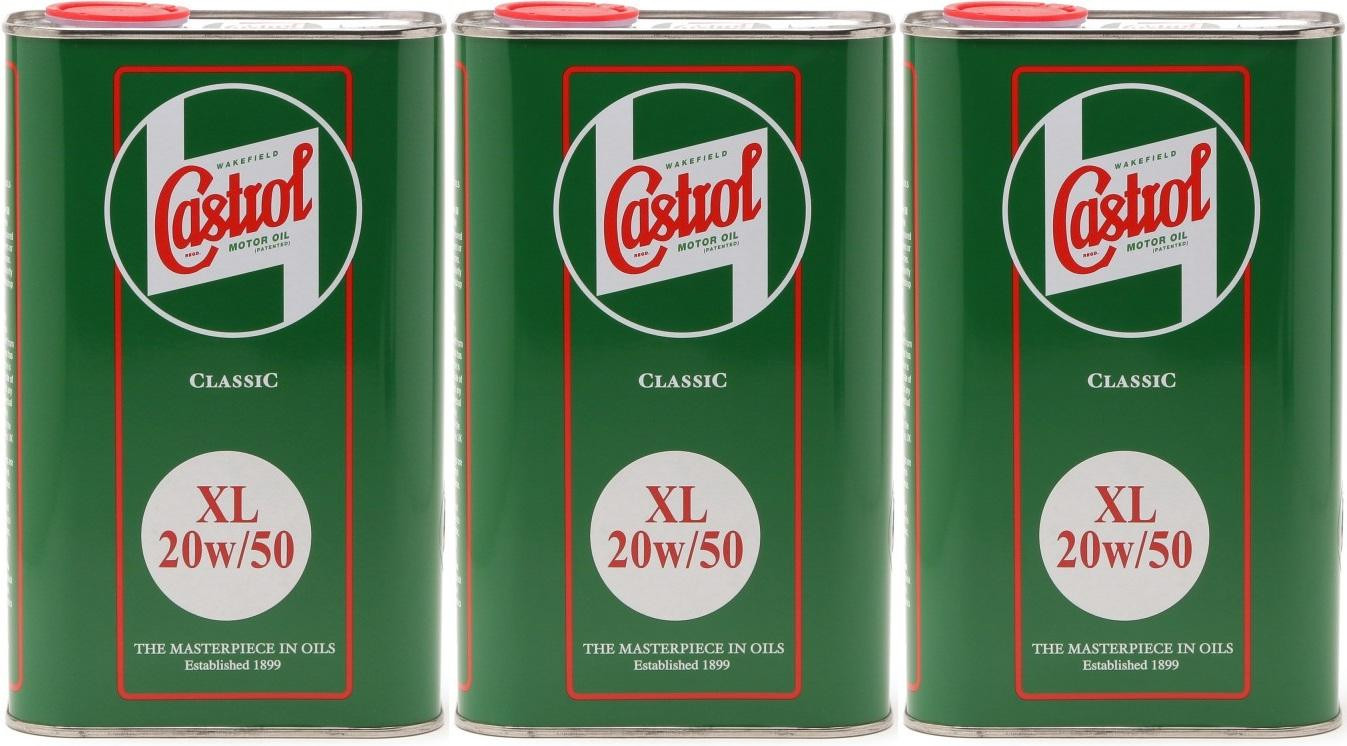 Castrol Classic XL 20W-50 Oldtimer Öl / Classic Cars Motoröl 3x 1l = 3 Liter