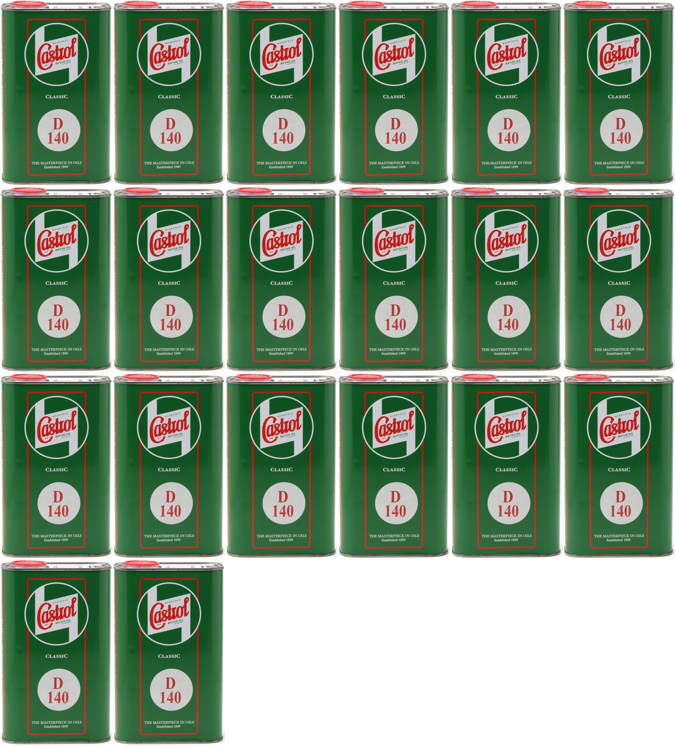 Castrol Classic D SAE 140 Monograde API GL 3 Getriebeöl 20x 1l = 20 Liter