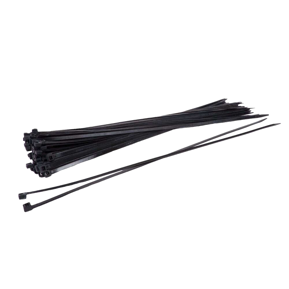 Kortpack 100 Stk. Schwarze Kabelbinder 368mm x 4,8mm mit 22 Zugkraft UV-beständig