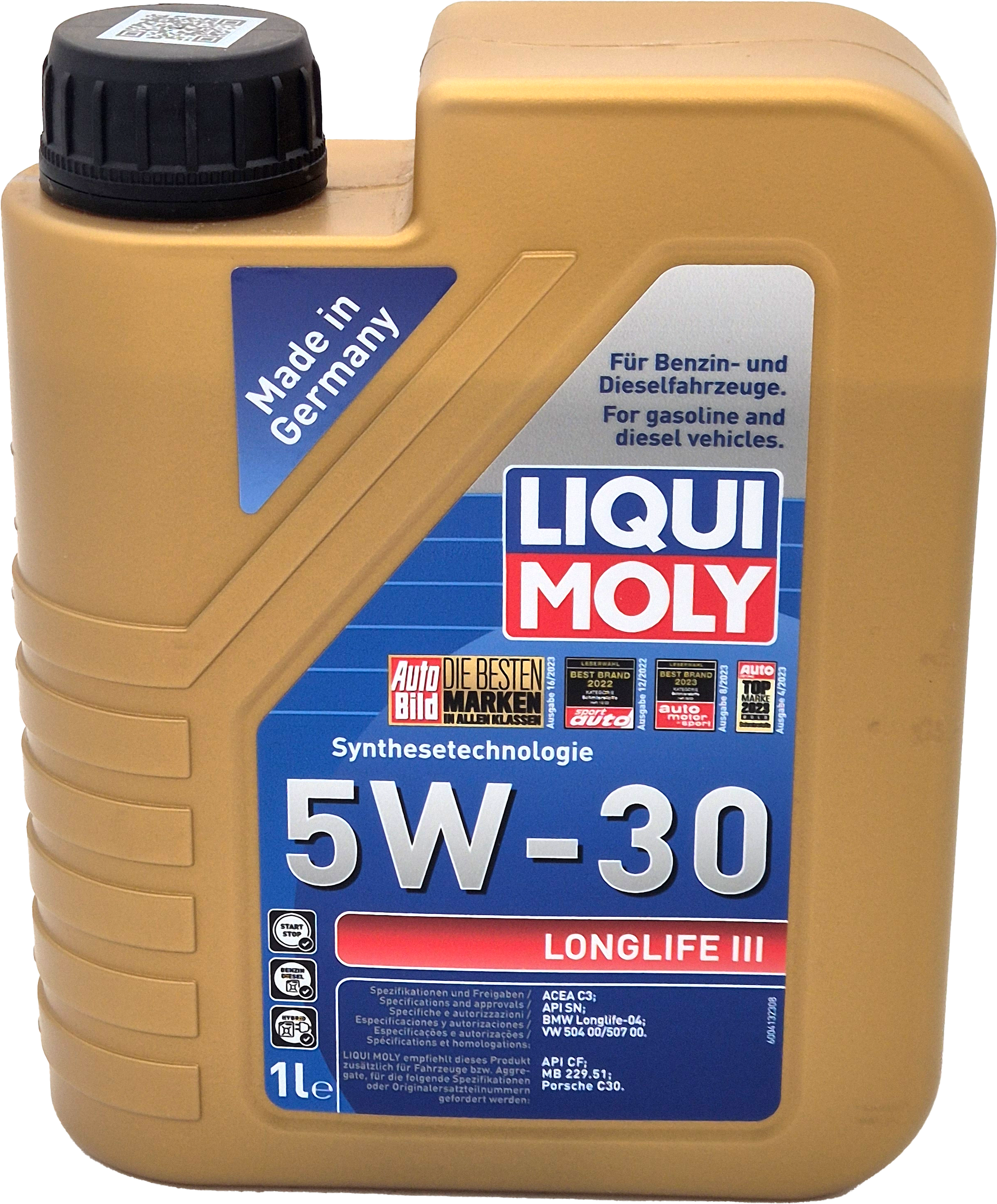 Liqui Moly 20646 5W-30 Longlife III Motoröl 1l Flasche