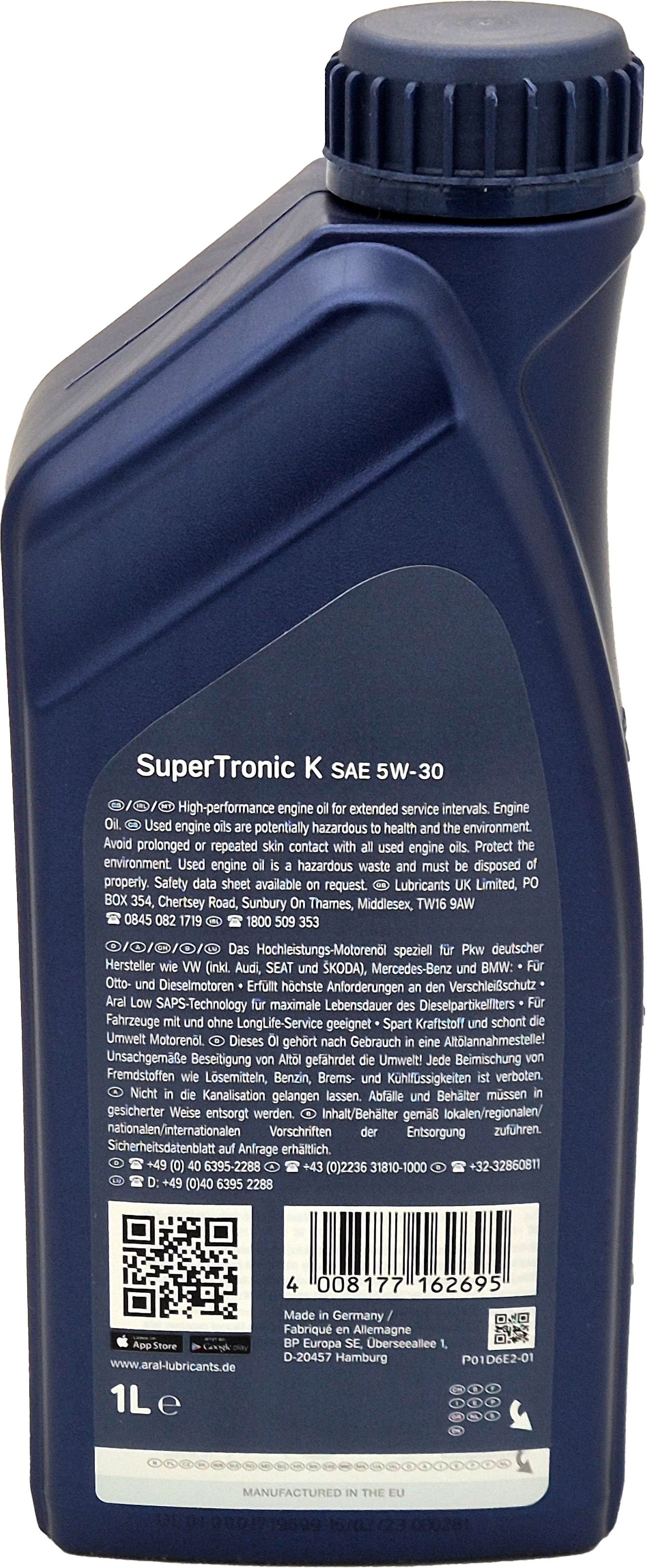Aral Super Tronic K 5W-30 Motoröl 1l Flasche (ex. Longlife III)