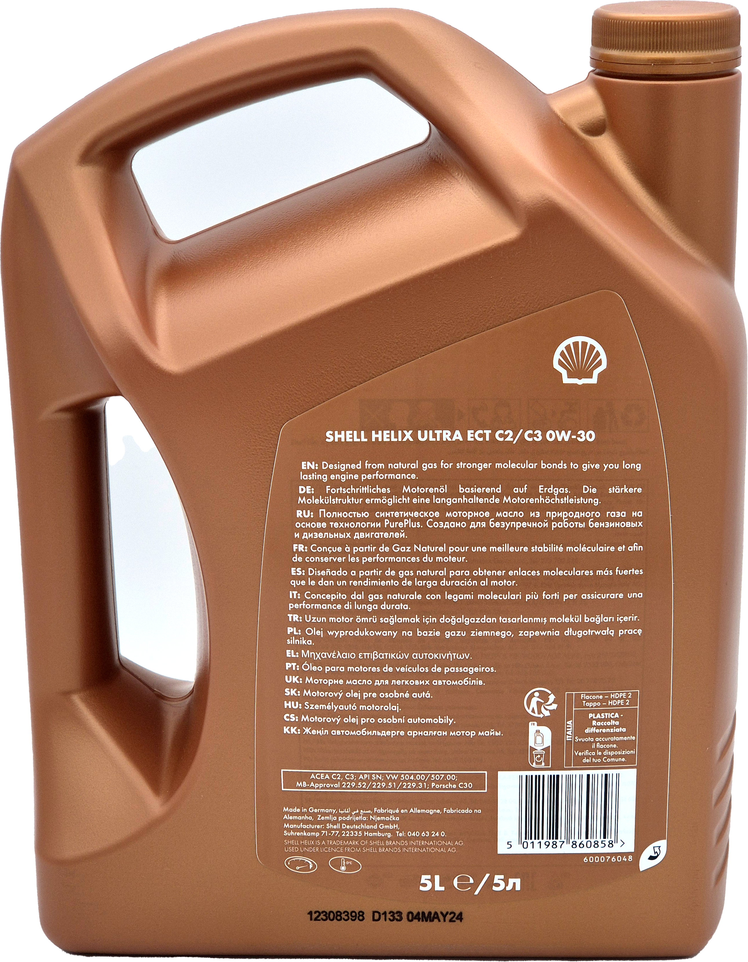 Shell Helix Ultra ECT C2/C3 0W-30 Motoröl 5l Kanister