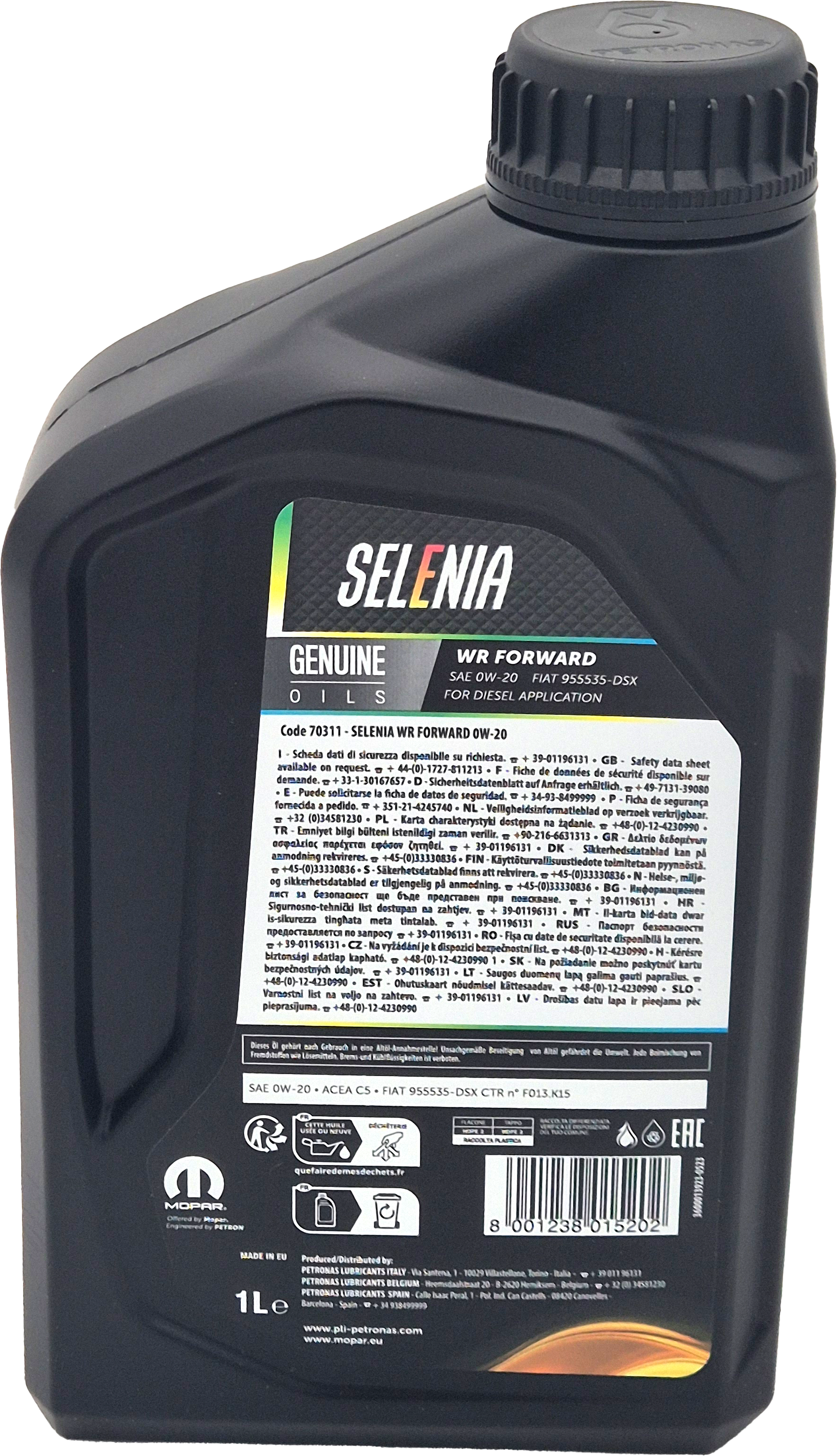 Selenia WR Forward 0W-20 Motoröl 1l Flasche