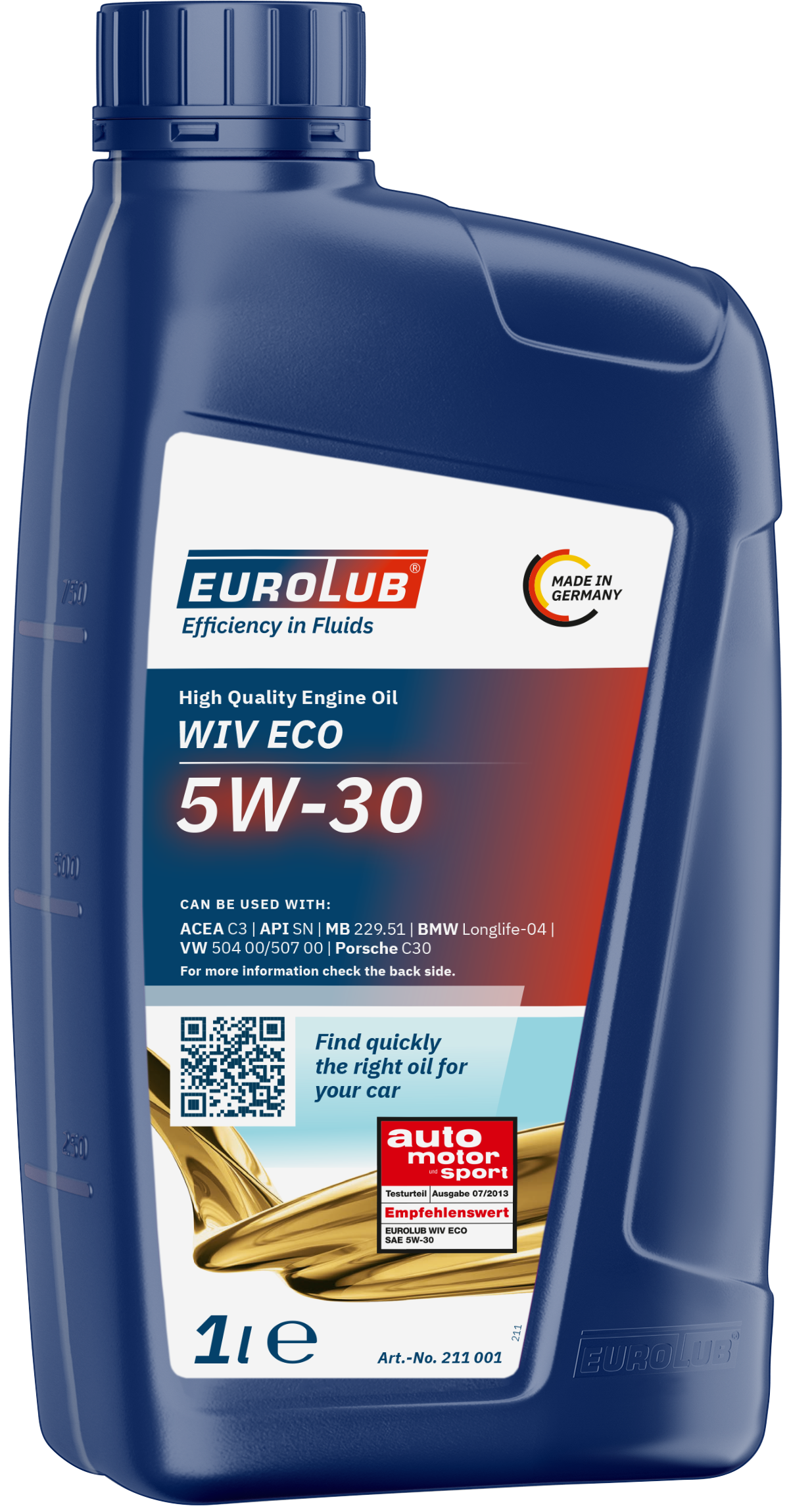 Eurolub WIV ECO 5W-30 Motoröl 1l Flasche