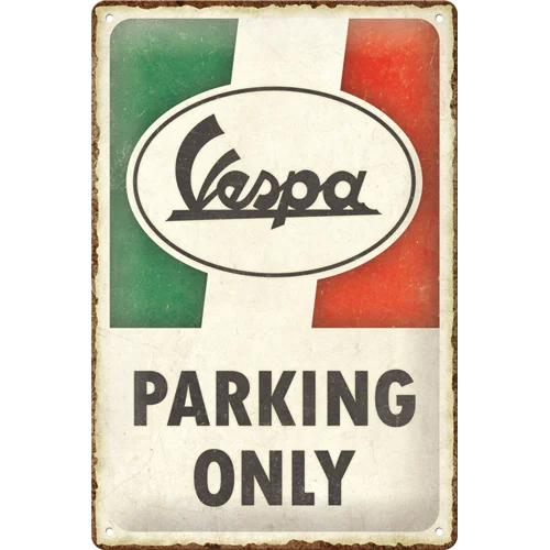 Vespa Parking Only - Metallschild 20x30 cm