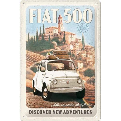 Fiat 500 - Metallschild 20x30 cm