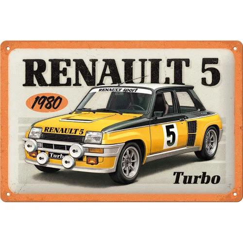 Renault 5 Turbo - Metallschild 20x30 cm