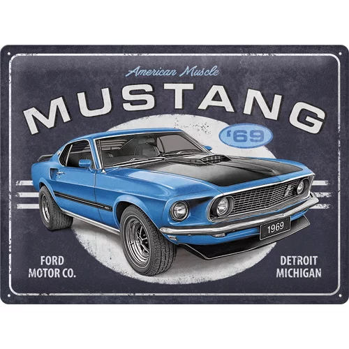 Mustang 69 - Metallschild 30x40 cm