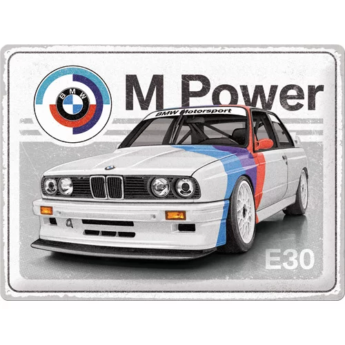 BMW M Power E30 - Metallschild 30x40 cm