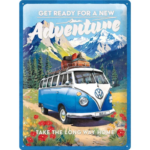 VW Bulli Adventure - Metallschild 30x40 cm