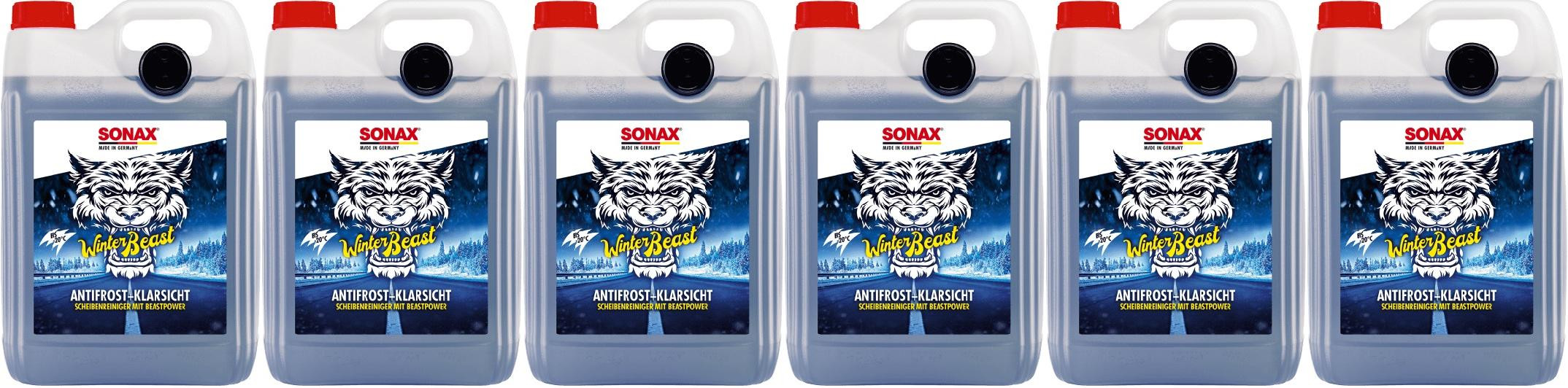 Sonax WinterBeast AntiFrost & KlarSicht bis -20°C gebrauchsfertig 6x5 = 30 Liter