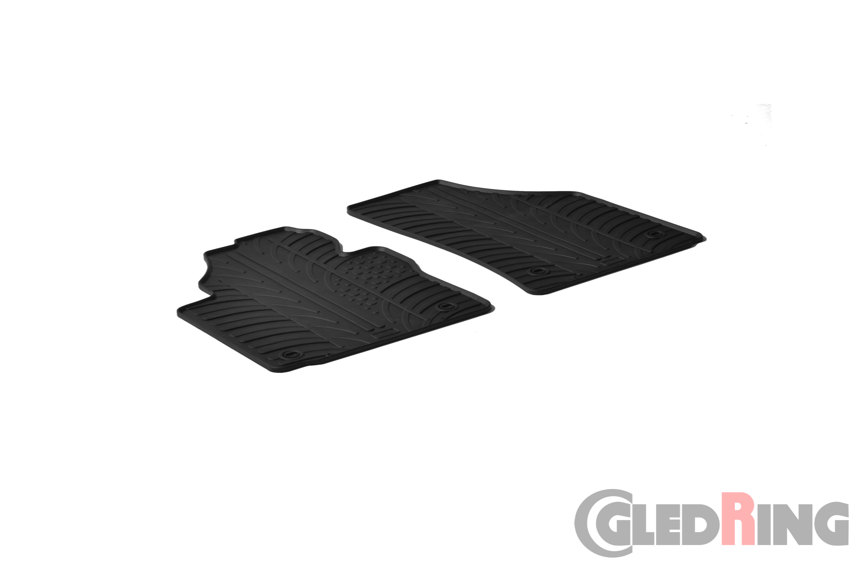 Original Gledring Passform Fußmatten Gummimatten 2 Tlg.-Fixing - VOLKSWAGEN Caddy 2004/2010->/Caddy FL 2015-10.2020