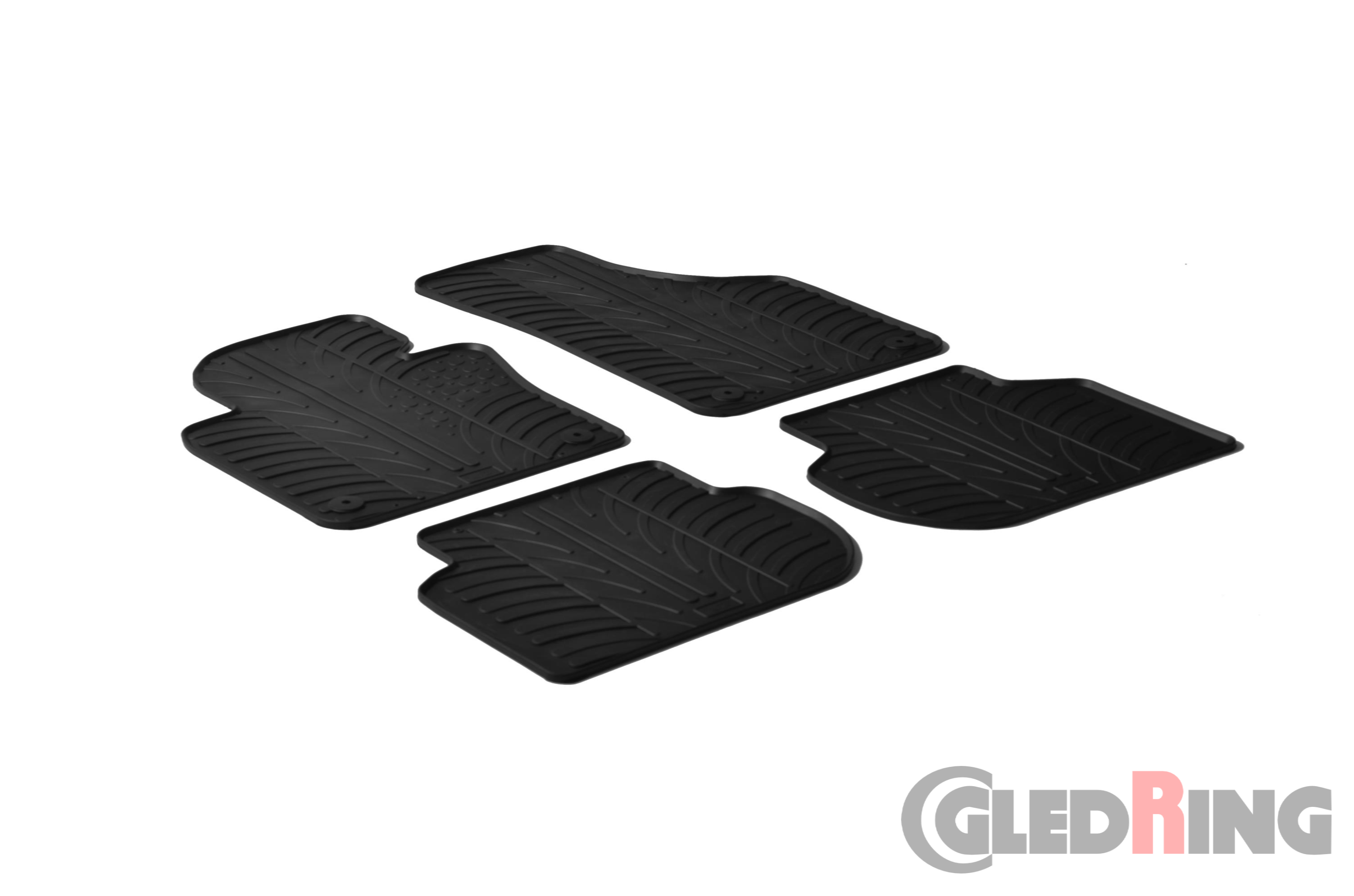 Original Gledring Passform Fußmatten Gummimatten 4 Tlg.+Fixing - VOLKSWAGEN Jetta 2011->