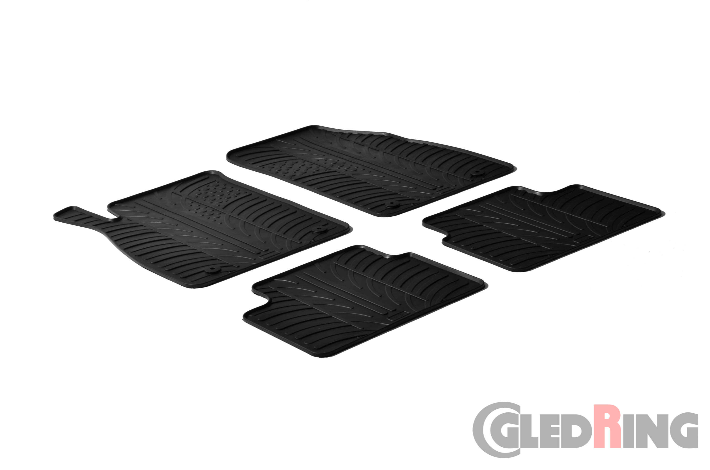 Original Gledring Passform Fußmatten Gummimatten 4 Tlg.+Fixing - OPEL Insignia 2008-2013