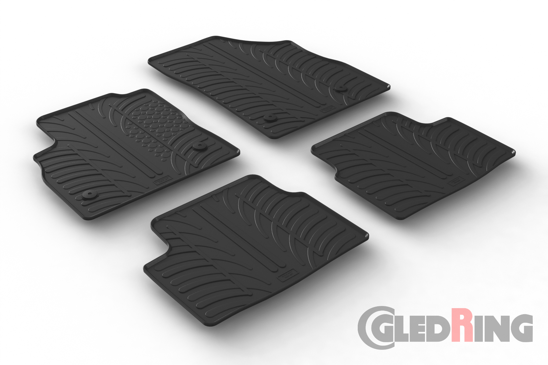 Original Gledring Passform Fußmatten Gummimatten 4 Tlg.+Fixing - OPEL Astra K 10.2015-> (5 Türig, Schaltung) / Sport Tourer 05.2016->