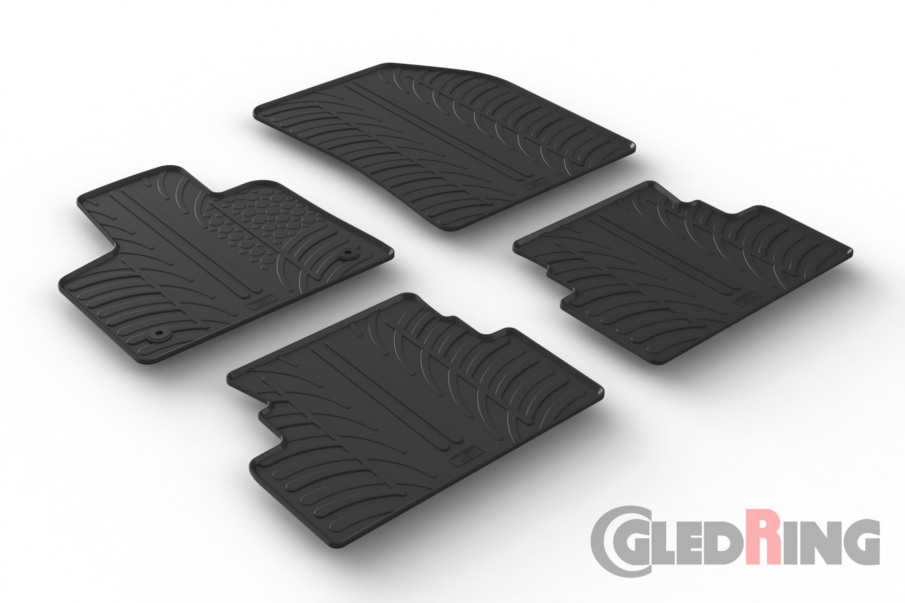 Original Gledring Passform Fußmatten Gummimatten 4 Tlg.+Fixing - OPEL Grandland X 10.2017-2024