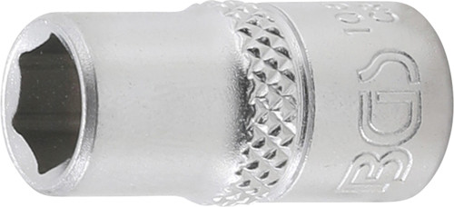 BGS Steckschlüssel-Einsatz Sechskant | Antrieb Innenvierkant 6,3 mm (1/4