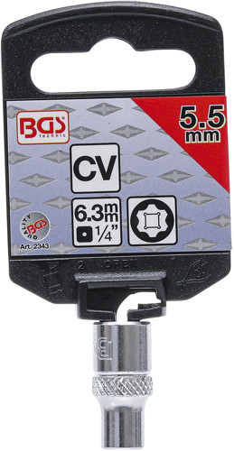 BGS Steckschlüssel-Einsatz Super Lock | Antrieb Innenvierkant 6,3 mm (1/4