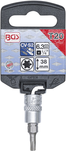 BGS Bit-Einsatz | Antrieb Innenvierkant 6,3 mm (1/4