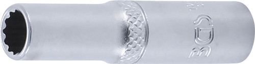 BGS Steckschlüssel-Einsatz Zwölfkant, tief | Antrieb Innenvierkant 6,3 mm (1/4