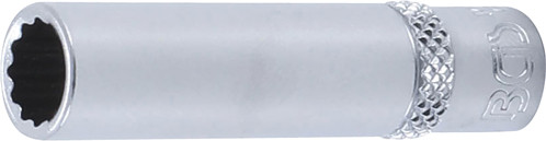 BGS Steckschlüssel-Einsatz Zwölfkant, tief | Antrieb Innenvierkant 6,3 mm (1/4