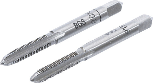 BGS Gewindebohrer | Vor- und Fertigschneider | M5 x 0,8 mm | 2-tlg.