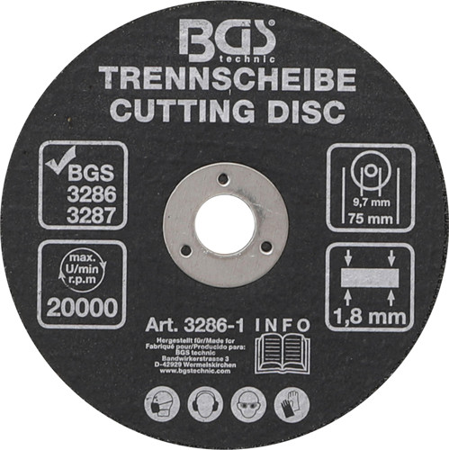 BGS Trennscheibe | Ø 75 x 1,8 x 9,7 mm