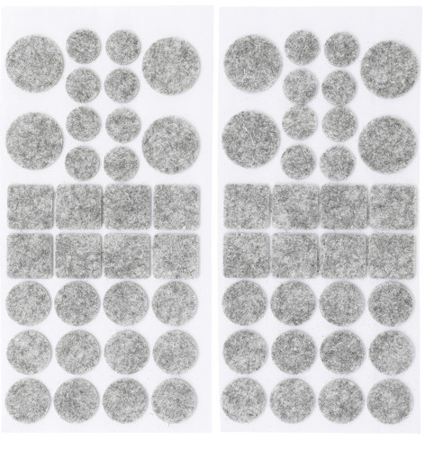 BGS Filzgleiter-Satz | grau-meliert | 64-tlg.