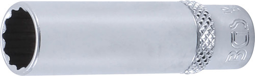 BGS Steckschlüssel-Einsatz Zwölfkant, tief | Antrieb Innenvierkant 6,3 mm (1/4