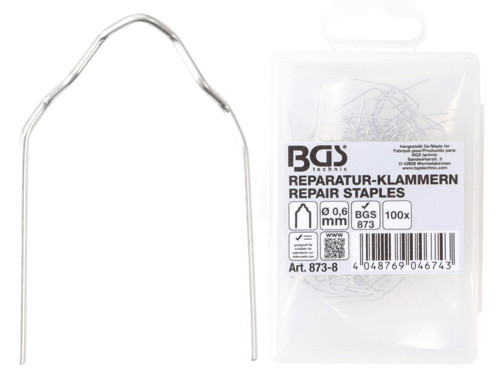 BGS Reparatur-Klammern | V-Form | Ø 0,6 mm | 100-tlg.