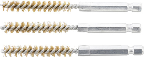 BGS Messingbürste | 8 mm | Antrieb Außensechskant 6,3 mm (1/4