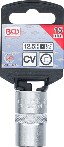 BGS Steckschlüssel-Einsatz Zwölfkant | Antrieb Innenvierkant 12,5 mm (1/2