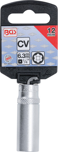 BGS Steckschlüssel-Einsatz Super Lock, tief | Antrieb Innenvierkant 6,3 mm (1/4