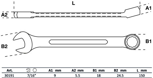 BGS Maul-Ringschlüssel | SW 7/16