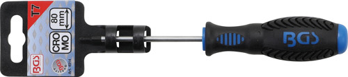 BGS Schraubendreher | T-Profil (für Torx) T7 | Klingenlänge 80 mm