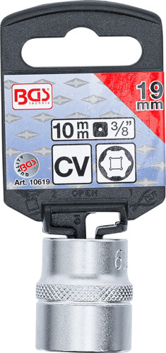 BGS Steckschlüssel-Einsatz Sechskant | Antrieb Innenvierkant 10 mm (3/8
