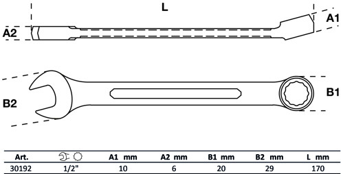 BGS Maul-Ringschlüssel | SW 1/2