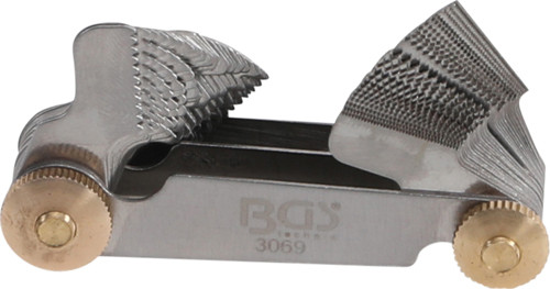 BGS Doppel-Gewindeschablone, 52 Blatt | metrisch 0,25 - 6,0 mm, Whitworth 4G - 62G