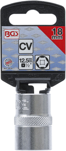 BGS Steckschlüssel-Einsatz Sechskant | Antrieb Innenvierkant 12,5 mm (1/2