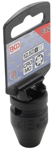 BGS Kraft-Steckschlüssel-Einsatz E-Profil | Antrieb Innenvierkant 12,5 mm (1/2