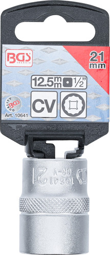 BGS Steckschlüssel-Einsatz Zwölfkant | Antrieb Innenvierkant 12,5 mm (1/2