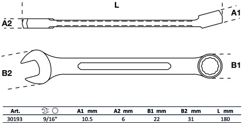 BGS Maul-Ringschlüssel | SW 9/16