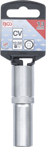 BGS Steckschlüssel-Einsatz Zwölfkant, tief | Antrieb Innenvierkant 12,5 mm (1/2