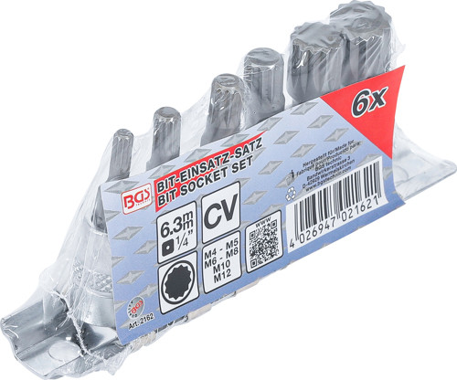 BGS Bit-Einsatz-Satz | Antrieb Innenvierkant 6,3 mm (1/4