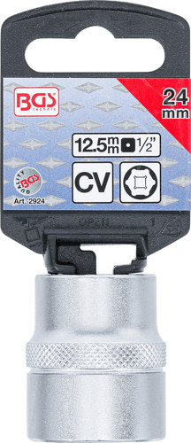 BGS Steckschlüssel-Einsatz Sechskant | Antrieb Innenvierkant 12,5 mm (1/2