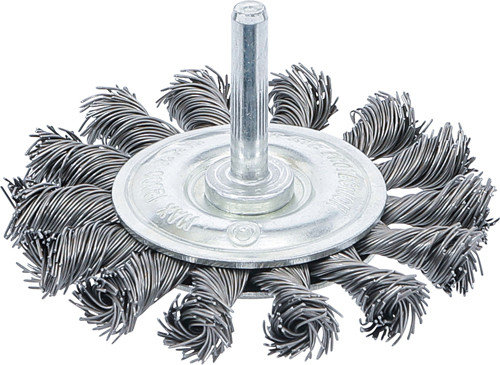 BGS Scheibenbürste | Antriebswelle 6 mm | gezopft | Ø 75 mm