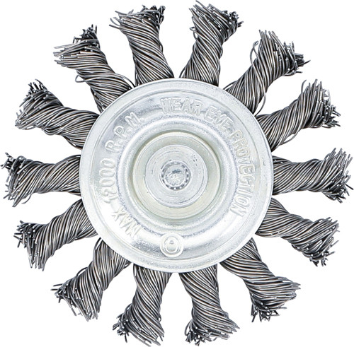 BGS Scheibenbürste | Antriebswelle 6 mm | gezopft | Ø 75 mm