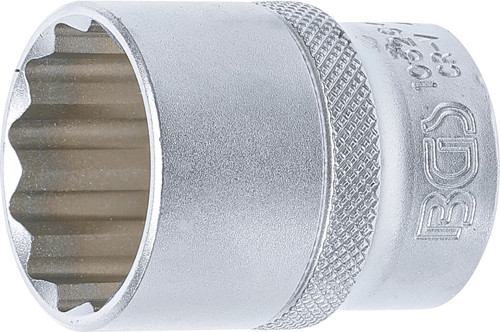 BGS Steckschlüssel-Einsatz Zwölfkant | Antrieb Innenvierkant 12,5 mm (1/2