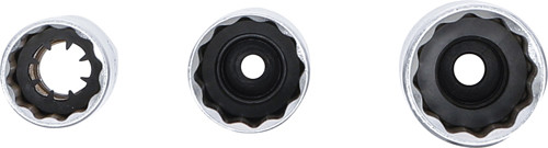 BGS Zündkerzen-Einsatz-Satz Zwölfkant | Antrieb Innenvierkant 10 mm (3/8