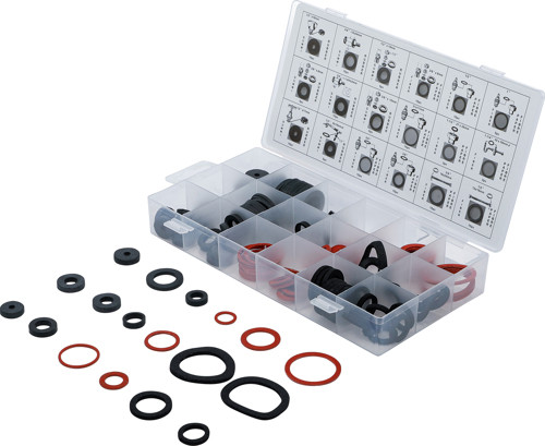 BGS Dichtring-Sortiment | Gummi und Fiberglas | 141-tlg.